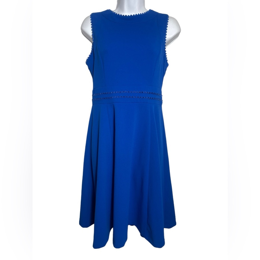 Calvin Klein dress size 4 royal blue sapphire blue fit & flare summer dress 💙